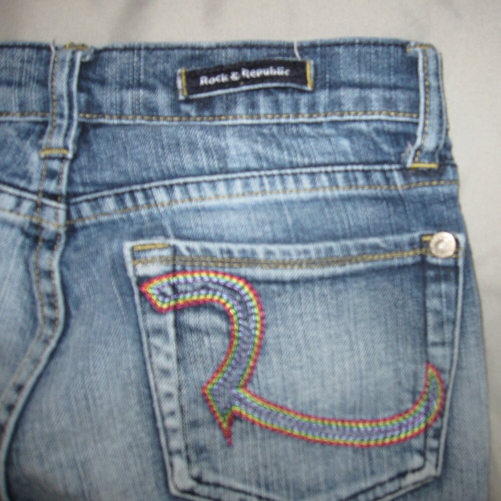 Rock & Republic Jeans Women’s Kasandra Bootcut Low Rise Denim-Rainbow, 25